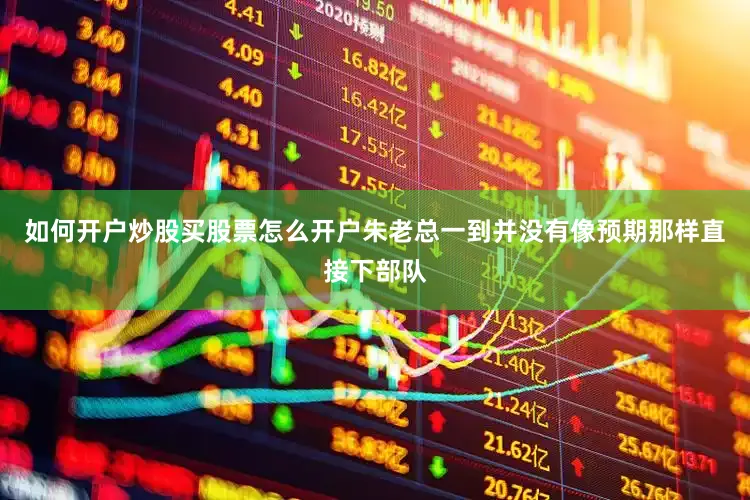 如何开户炒股买股票怎么开户朱老总一到并没有像预期那样直接下部队